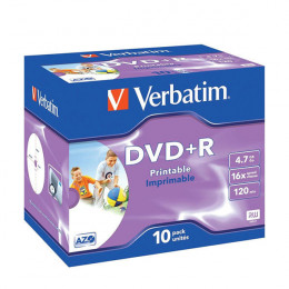 Verbatim DVD+R 16x Inkjet Printable [Pack of 10]