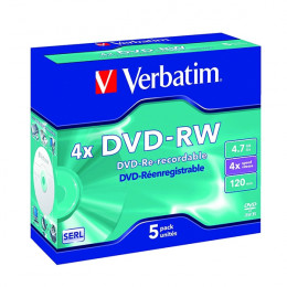Verbatim DVD-RW 4x 4.7Gb [Pack of 5]