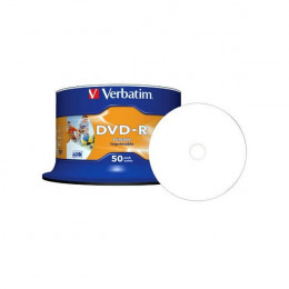 Verbatim DVD-R 4.7GB Printable 16x [Spindle of 50]
