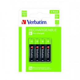 Verbatim AAA Rechargeable Batteries [Pack of 4]