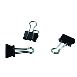 Clipper Foldback Clips 19mm Black [Pack of 100]