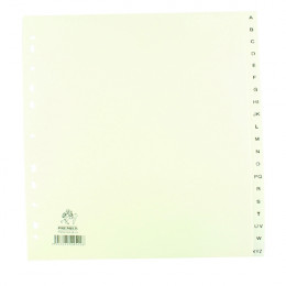 Index A4 A-Z Polypropylene White