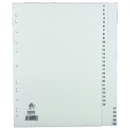 Index A4 1-31 Polypropylene White