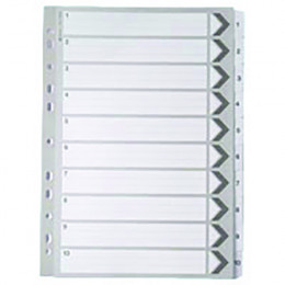 Mylar Index A4 1-10 White