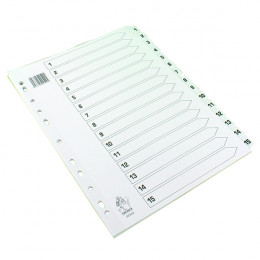 Mylar Index A4 1-15 White