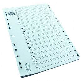 Mylar Index A4 A-Z White