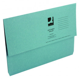 Document Wallet Foolscap Blue 220g [Pack of 50]