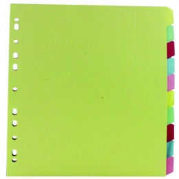 Manilla Divider A4 10 Part Multicoloured