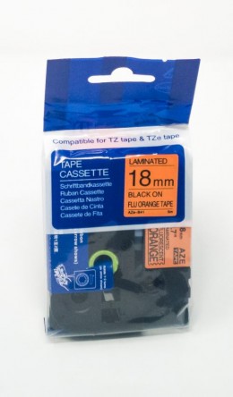 Value Compatible Brother P-Touch TZE-B41 Labelling Tape Cassette Black on Fluorescent Orange also for TZ-B41