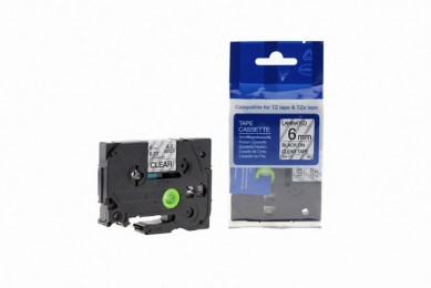 Value Compatible Brother P-Touch TZE-111 Labelling Tape Cassette Black on Clear also for TZ-111