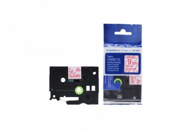 Value Compatible Brother P Touch TZE-122 (YT-122) Labelling Tape Cassette Red on Clear also for TZ-122