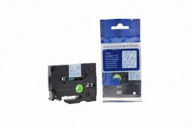 Value Compatible Brother P-Touch TZE-123 Labelling Tape Cassette Blue on Clear also for TZ-123