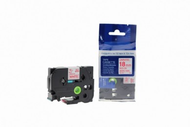 Value Compatible Brother P Touch TZE-242 (YT-242) Labelling Tape Cassette Red on White also for TZ-242