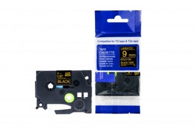 Value Compatible Brother P-Touch TZE-324 Labelling Tape Cassette Gold on Black also for TZ-324