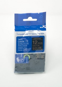 Value Compatible Brother P-Touch TZE-334 Labelling Tape Cassette Gold on Black also for TZ-334