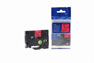 Value Compatible Brother P Touch TZE-421 (YT-421) Labelling Tape Cassette Black on Red also for TZ-421