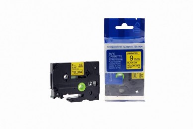 Value Compatible Brother P Touch TZE-621 (YT-621) Labelling Tape Cassette Black on Yellow also for TZ-621