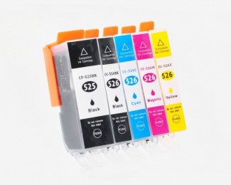 Value Compatible Canon PGI525/CLI526 Multipack 5 Ink Cartridges [PGI525BK/CLI526BK/C/M/Y]