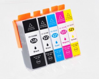 Value Compatible Canon PGI520/CLI521 Multipack 5 Ink Cartridges [PGI520BK/CLI521BK/C/M/Y]
