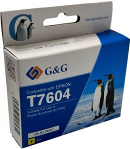 Value Compatible Epson T7604 Yellow Wide Format Ink Cartridge C13T760440