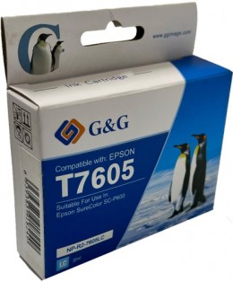 Value Compatible Epson T7605 Light Cyan Wide Format Ink Cartridge C13T760540