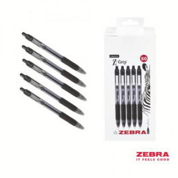 Zebra Z-Grip Smooth Retractable Ballpoint Pen Black Ink Box of 50