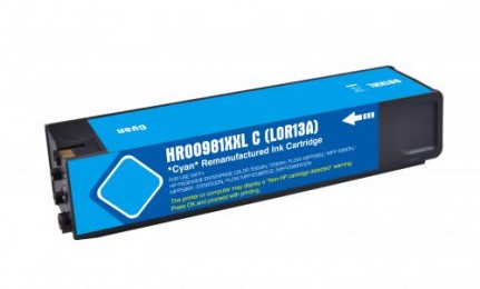 Value Remanufactured HP 981Y Extra High Capacity Cyan Ink Cartridge L0R13A HP 981Y