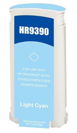 Value Remanufactured HP C9390A Lt Cyan Wide Format Ink Cartridge HP 70