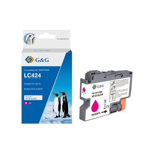 Value Compatible Brother LC424m Magenta Ink Cartridge 8MLL Dye 750 Pages
