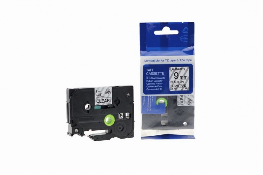 Value Compatible Brother P Touch TZE-121 (YT-121) Labelling Tape Cassette Black on Clear also for TZ-121