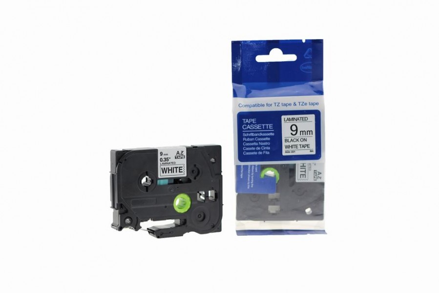 Value Compatible Brother P Touch TZE-221 (YT-221) Labelling Tape Cassette Black on White also for TZ-221