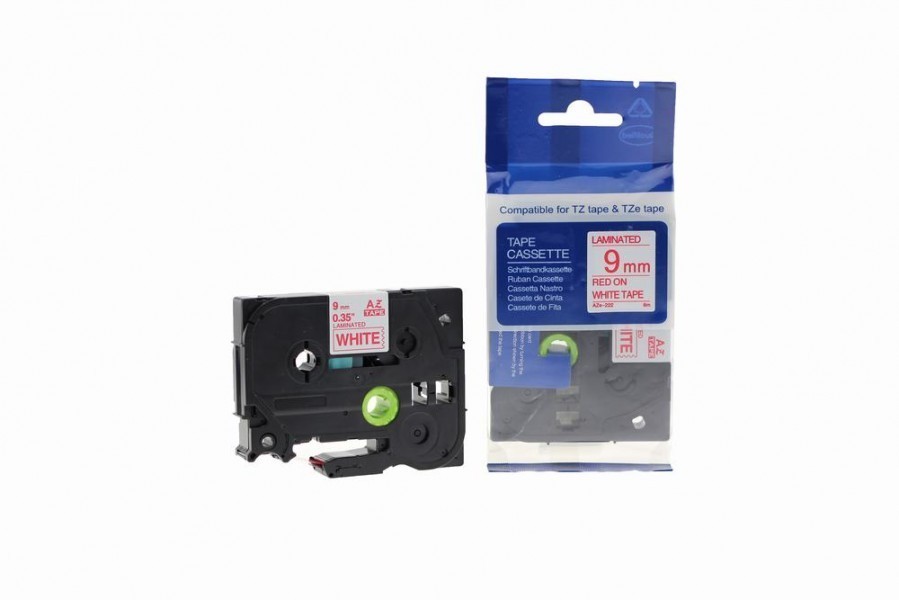 Value Compatible Brother P Touch TZE-222 (YT-222) Labelling Tape Cassette Red on White also for TZ-222