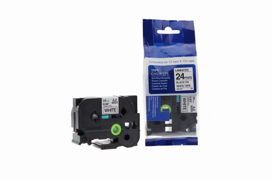 Value Compatible Brother P Touch TZE-251 (YT-251) Labelling Tape Cassette Black on White also for TZ-251