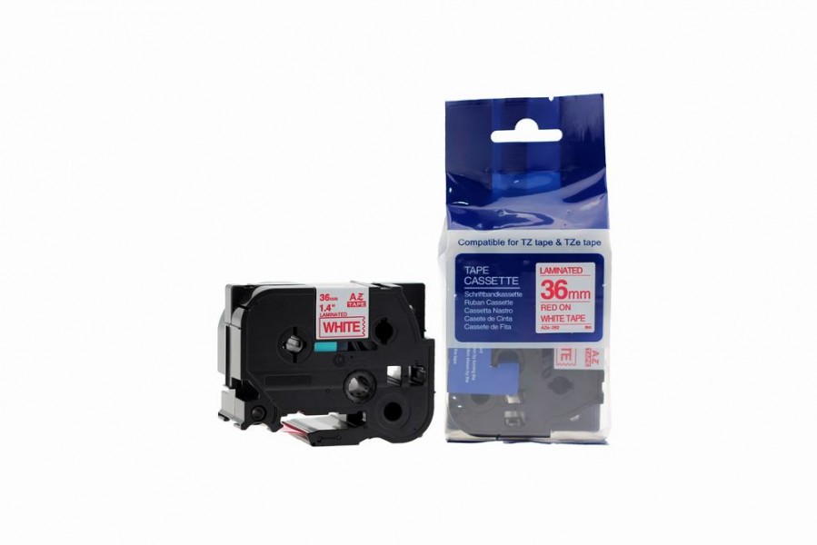 Value Compatible Brother P-Touch TZE-262 Labelling Tape Cassette Red on White also for TZ-262