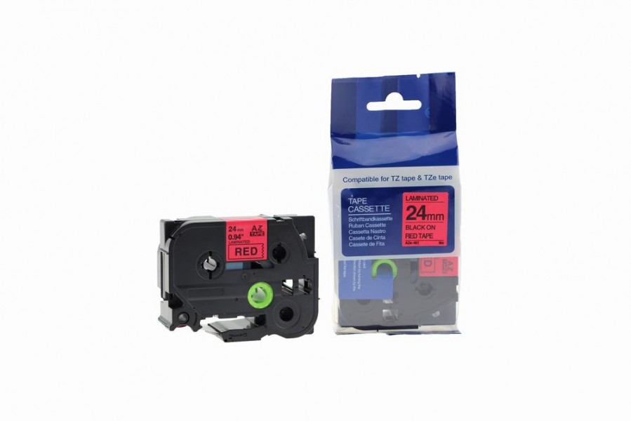 Value Compatible Brother P-Touch TZE-451 Labelling Tape Cassette Black on Red also for TZ-451