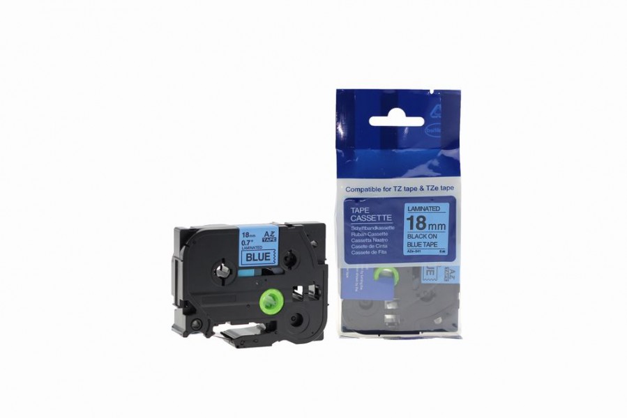 Value Compatible Brother P Touch TZE-541 (YT-541) Labelling Tape Cassette Black on Blue also for TZ-541