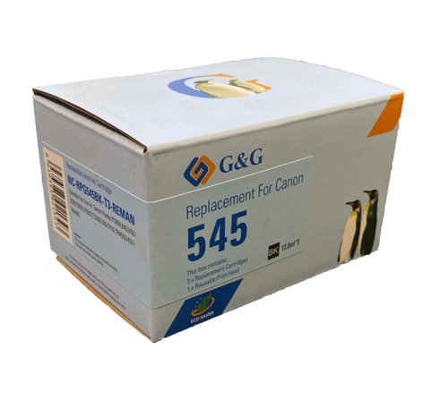 Value Remanufactured Canon PG-545XL Eco Saver Black Ink Cartridge (1 Printhead + 3 Tanks)