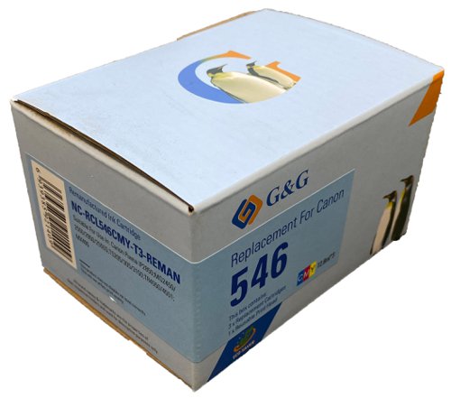 Value Remanufactured Canon CL-546XL Eco Saver Colour Ink Cartridge (1 Printhead + 3 Tanks)