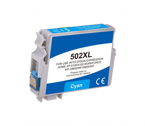 Value Compatible Epson 502XLC High Capacity Cyan Ink Cartridge C13T02W24010