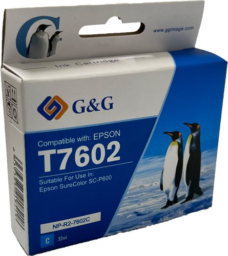 Value Compatible Epson T7602 Cyan Wide Format Ink Cartridge C13T760240