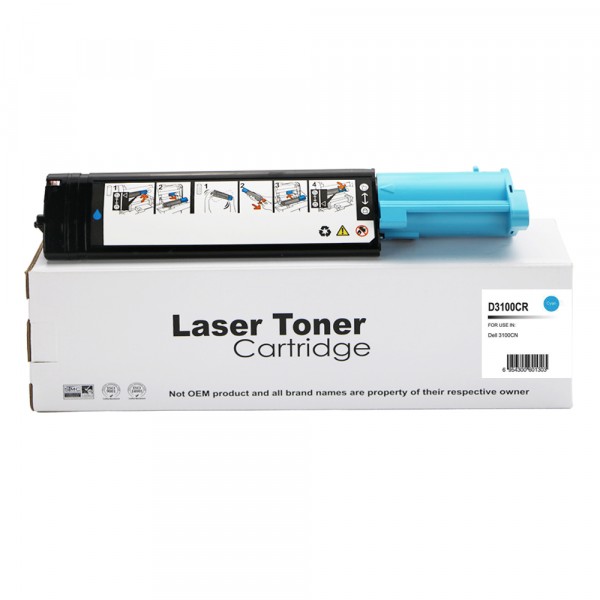 Value Remanufactured Dell 3100CN Cyan High Yield Toner Cartridge