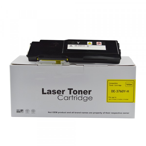 Value Compatible Dell C3760 Extra High Yield Yellow Toner DE-3760HY