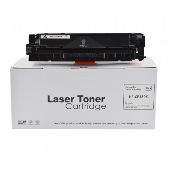 Value Compatible HP LJ Pro M476 CF380X High Yield. Black Toner also for 312X