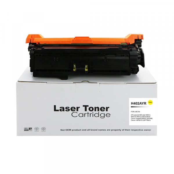 Value Remanufactured HP Laserjet 500 Yellow CE402A Toner 507A also for Canon 732