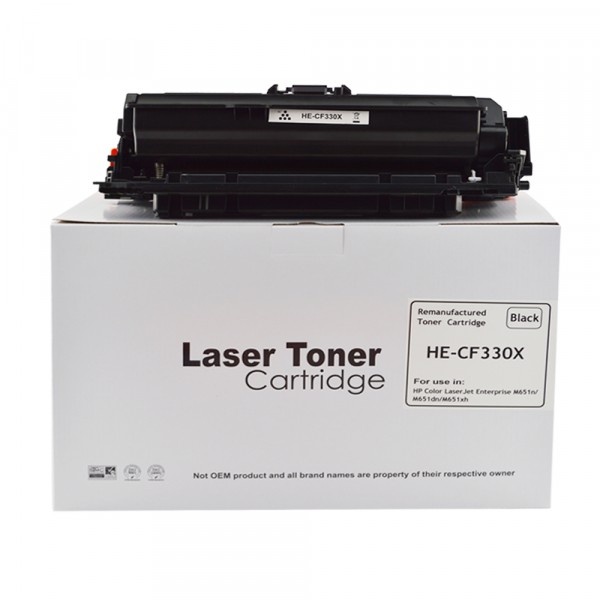 Value Remanufactured HP M651 CF330X High Yield Black Toner also for 654X