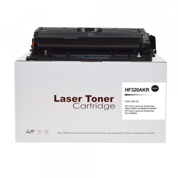 Value Remanufactured HP M651 CF320A Black Toner also for 652
