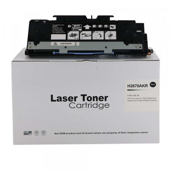 Value Remanufactured HP Laserjet 3500 Black Toner Q2670A also for Q2680A