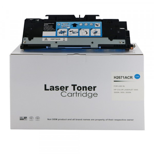 Value Remanufactured HP Laserjet 3500 Cyan Toner Cartridge Q2671A