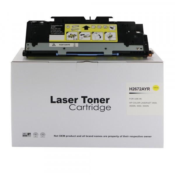 Value Remanufactured HP Laserjet 3500 Yellow Toner Cartridge Q2672A