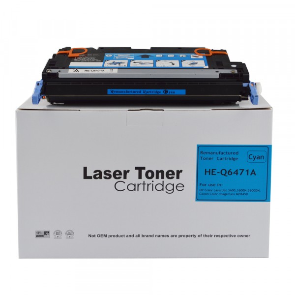 Value Remanufactured HP Laserjet 3600 Cyan Q6471A Toner also for Canon 711 EP711C